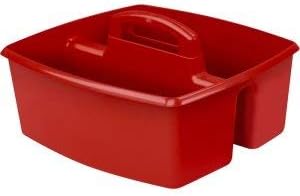 Storex Storex Large Classroom Caddy,13 x 11 x 6.575 Inches, Red, Case of 6 (00954U06C)