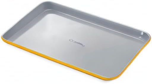 Caraway Non-Stick Ceramic Baking Sheet - Naturally Slick Ceramic Coating - Non-Toxic, PTFE & PFOA Free - Perfect for Baking, Roasting, and More - Medium (15" x 10") - Marigold