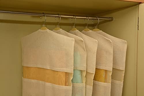 Garment Bags for Hanging Clothes – 100% Cotton, Breathable Suit & Dress Covers – Pack of 3 Large (22"x50") for Jackets, Sarees, Blouses, Coats, Travel & Closet Storage