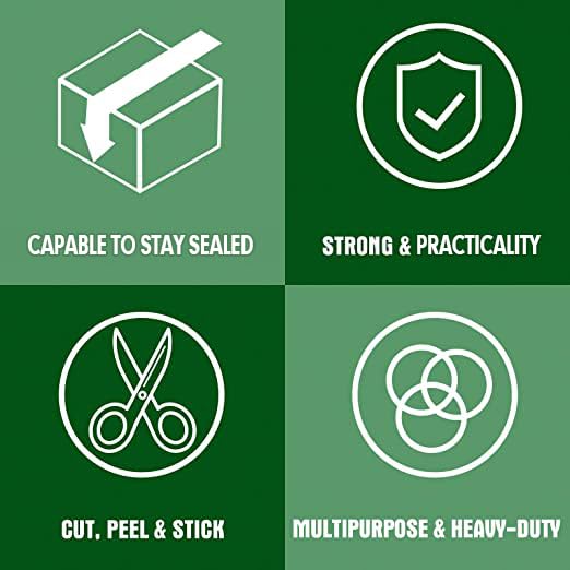 HERKKA Clear Packing Tape, 12 Rolls Heavy Duty Packaging Tape for Shipping Packaging Moving Sealing, Thicker Clear Packing Tape, 1.88 inches Wide, 65 Yards Per Roll, 780 Total Yards