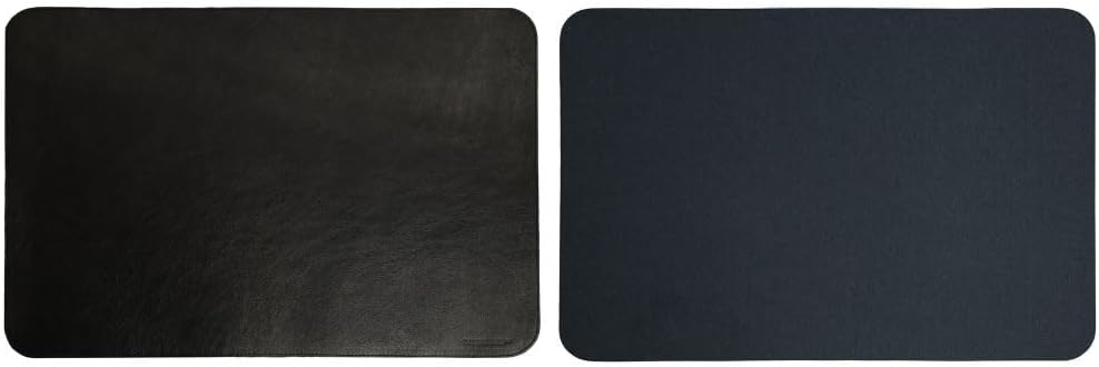 Luxbrand Genuine Leather Desk Mat Set – Handmade in Italy Large Desk Pad & Mouse Pad, Real Leather Desk Blotter for Office & Home, Elegant Gift Idea