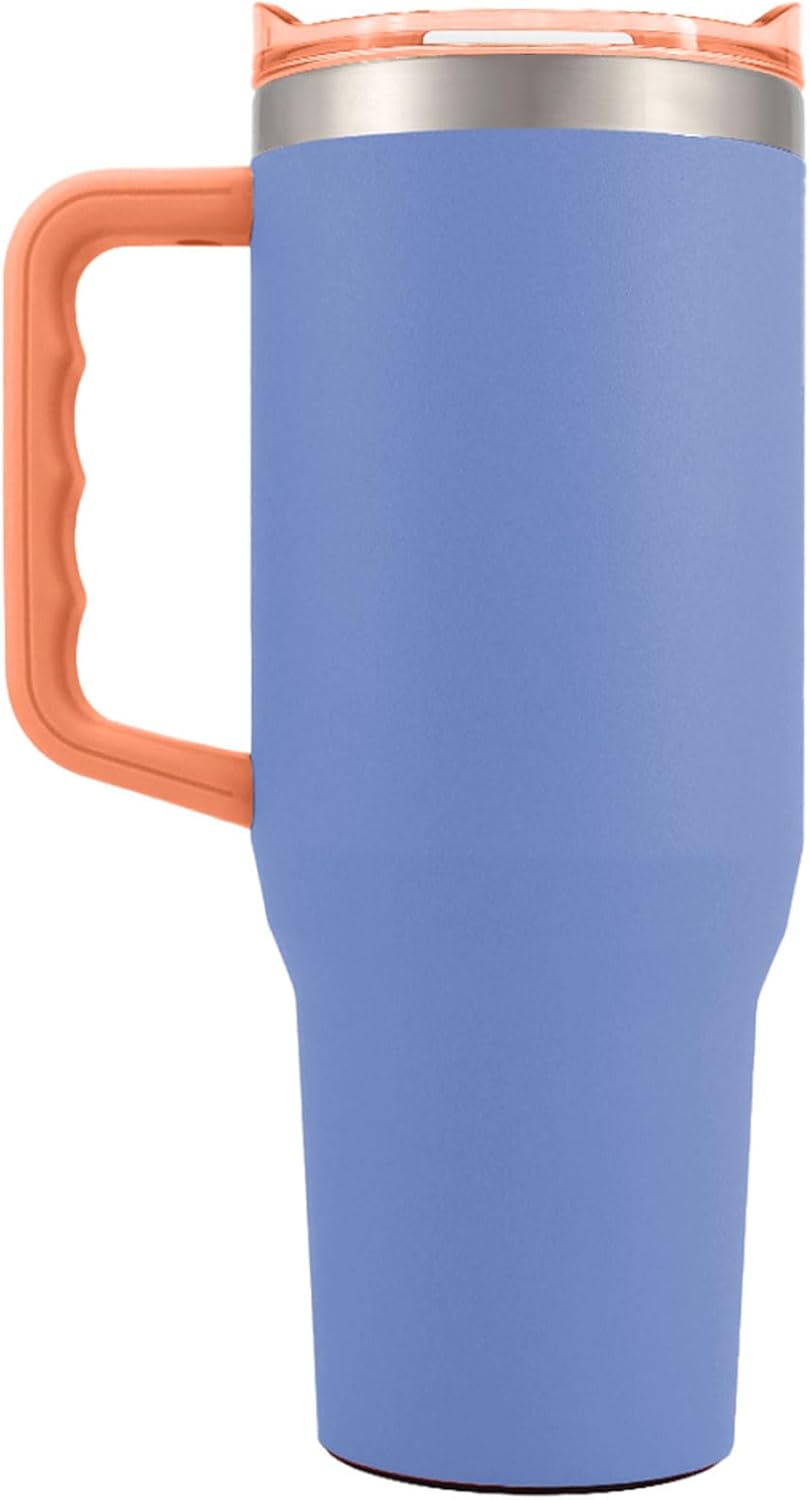 Yukon Outfitters Fit Forty 40oz Double Wall Vacuum Insulated Stainless Steel Tumbler with Reusable Straw & Ergonomic Handle | For Hot or Cold Beverage, Persian Jewel