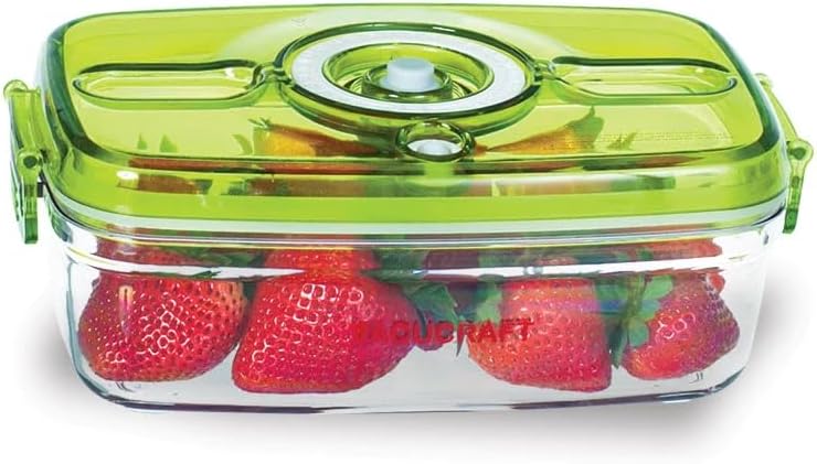 Plastic Food Storage Containers with Airtight Lids - Rectangle Food Storage Containers with Lids - Great for Vegatables, Fruits and Meats - Keeps Food Fresh - Vacuum Seal Containers for Food