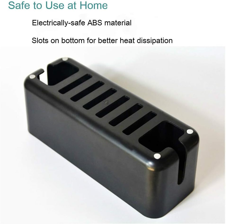 Cable Management Box| Power Stripe Organizer|Cord Organizer Box| Hide and Conceal Power Strips and Electrical Cords from TVs, Computers, and Desks| Keep Pets Safe