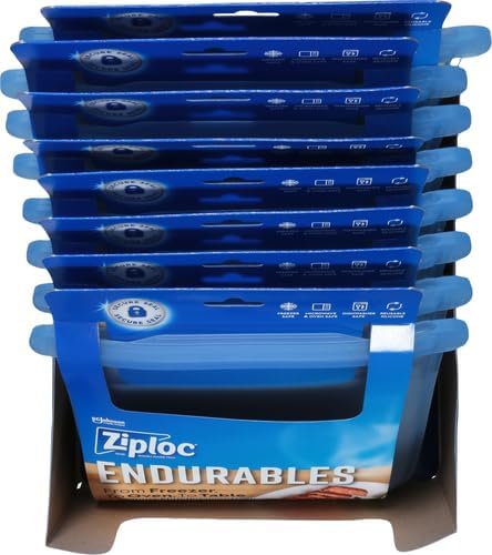 Ziploc Endurables Medium Pouch, 2 Cups, Reusable Silicone Bags and Food Storage Meal Prep Containers for Freezer, Oven, and Microwave, Dishwasher Safe (Pack of 4)