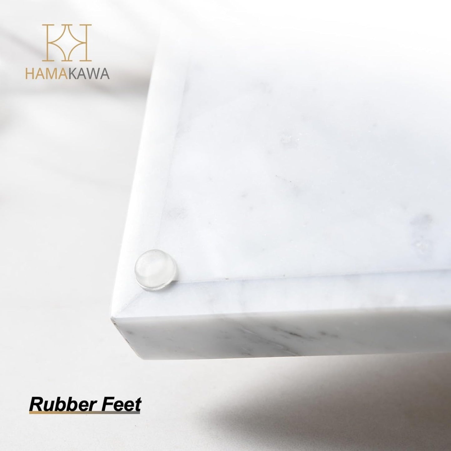 HAMKAWA Large Bathroom Vanity Tray, Real Natural Marble Sink Tray 12 Inch, Carrara White Stone Toilet Tank Trays, Modern Dresser Trays, Countertop Organizer for Kitchen Counter, Soap Dispenser