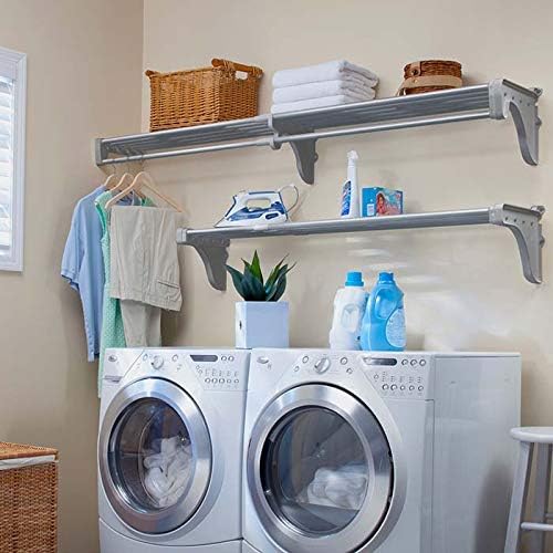 EZ Shelf Laundry Room Shelves (Silver, 40.5" -75")
