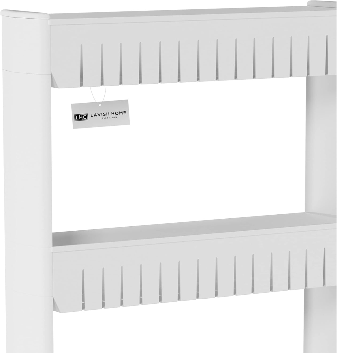 4-Tier Storage Organizer Rack - Plastic Rolling Cart for Office, Dorm, Bedroom, Bathroom, and Laundry Room Organizing by Lavish Home (White)