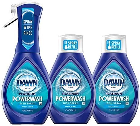 Dawn Powerwash Starter Kits, Dish Spray, Dish Detergent, Fresh Scent Bundle, Spray Bottle, 2 Refills…