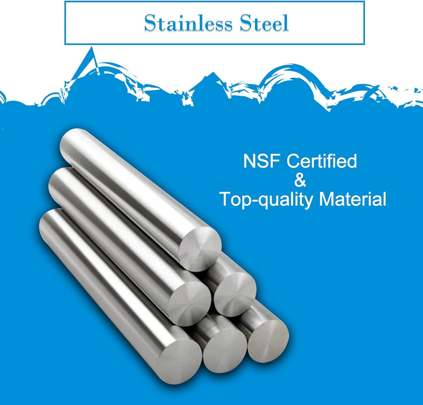 12''x48'' - 2packs Wall Mounted Stainless Steel Shelf NSF Commercial Metal Wall Mount Floating Shelving for Kitchen, Restaurant, Food Truck,Garage,Washrooms,Home&Hotel