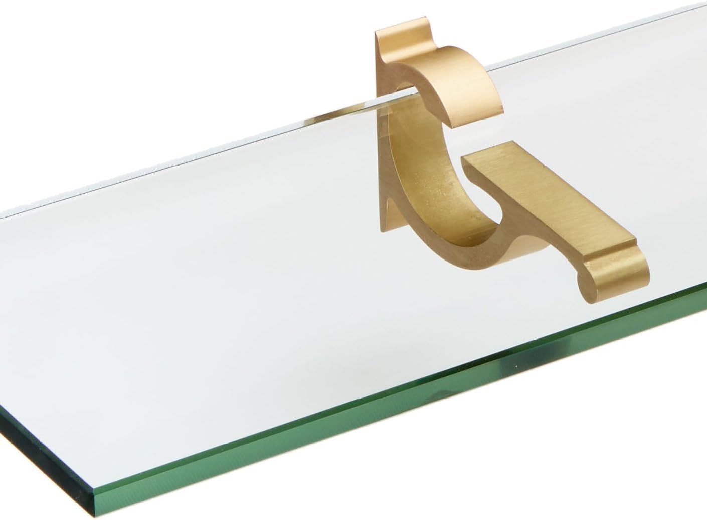 Spancraft Glass M-4.75x18-Brushed Bronze Monarch Glass Shelf, Brushed Bronze, 4.75" x 18"