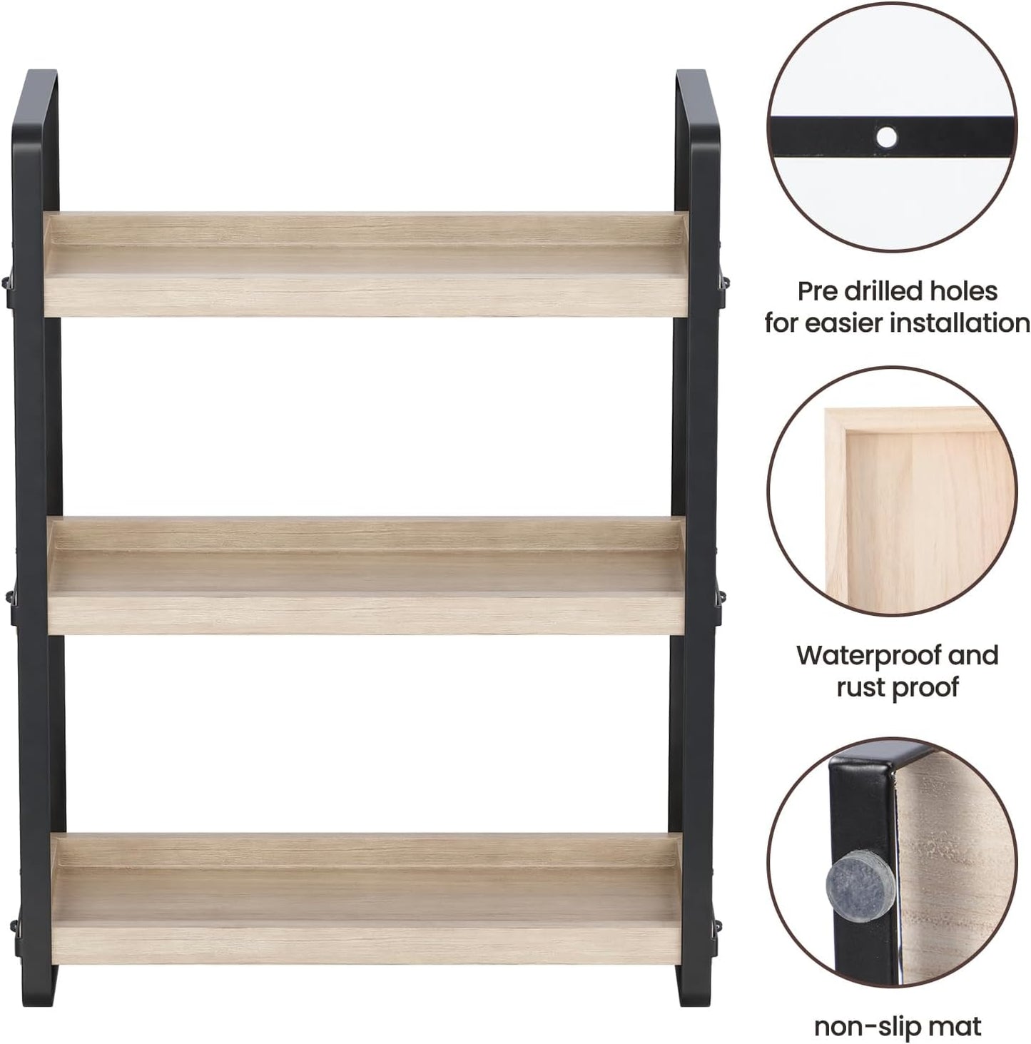 Bathroom Counter Organizer,Bathroom Countertop Organizer,Counter Shelf,Countertop Storage,Organization and Storage,Makeup Shelf,Sink Caddy(Burlywood 3 Tier)