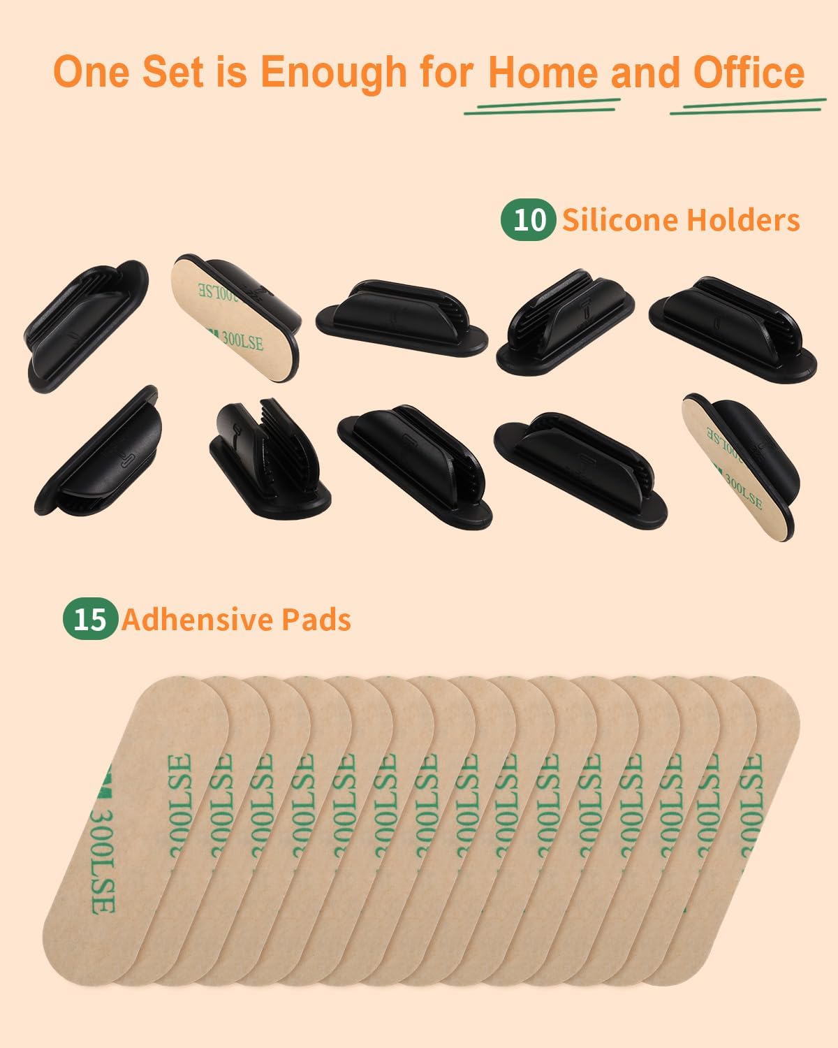 Adhesive Pencil Holders for Desk Set of 20 - Silicone Pen Holder with Upgraded Acrylic Adhesive Pads - Flexible Desk Pencil Holder for Class Office Essentials Accessories, Teacher Supplies