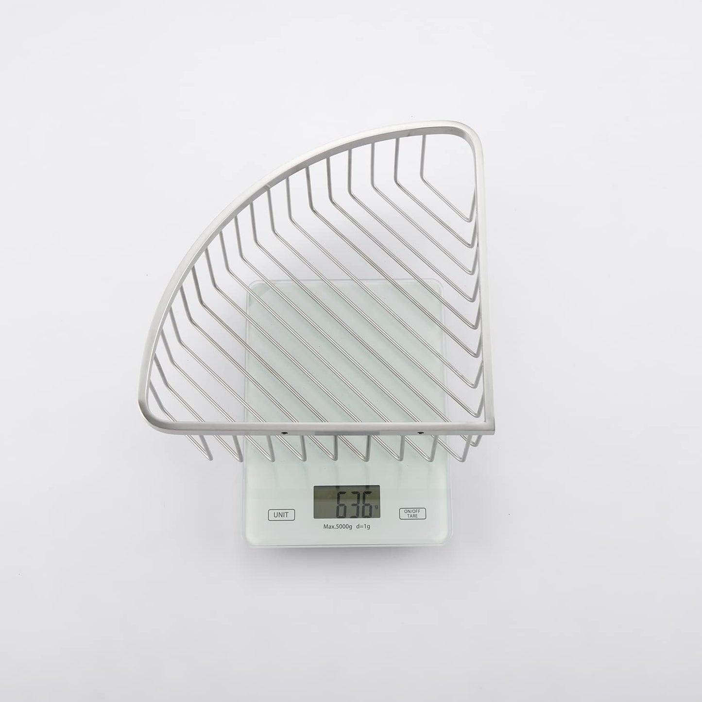 Corner Shower Caddy Organizer, SUS304 Stainless Steel Heavy Duty Rust-Proof Shelf Organizer, Wall Mounted Storage Rack for Bathroom, Kitchen, Brushed Nickel