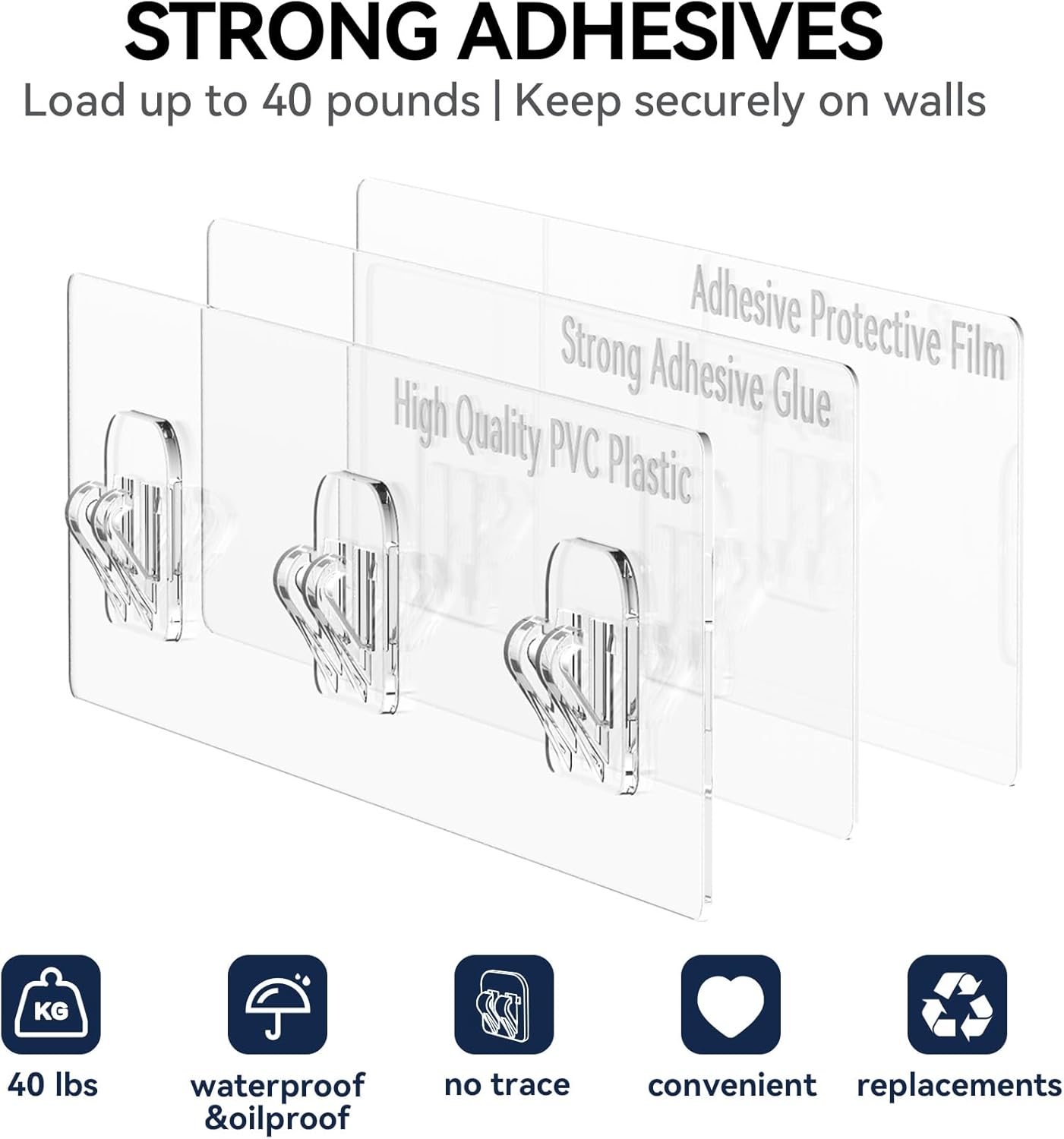 YASONIC Shower Caddy 6 Pack Rustproof shower Organizer, Large Capacity Shower Shelves for inside shower, Bathroom Organizers and Storage with Soap Holder and 12 Hooks, Adhesive Shower storage