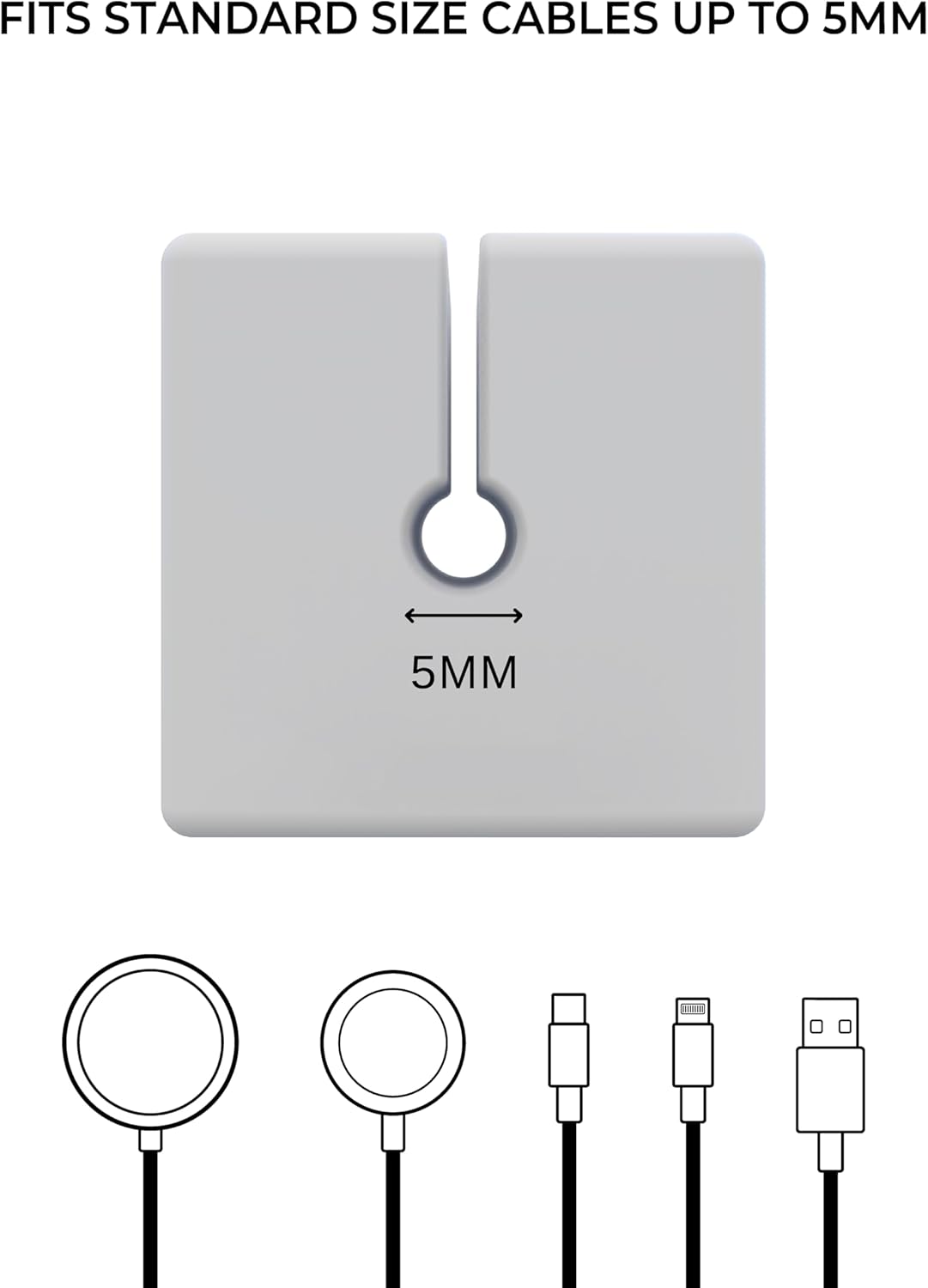 Function101 Weighted Magnetic Cable Blocks ā Non-Adhesive Anchors for Cable Organization ā Weighted Cord Holders & Accessory Organizer ā Durable Magnetic Accessories for Office Use (Gray, Pack of 3)