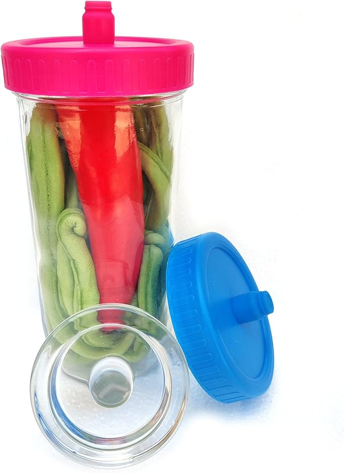 1Pack Fermentation Weight +2Waterless Airlock lids - for Fermenting Sauerkraut, Pickles, Kimchi in Wide Mouth Mason Jars (1)