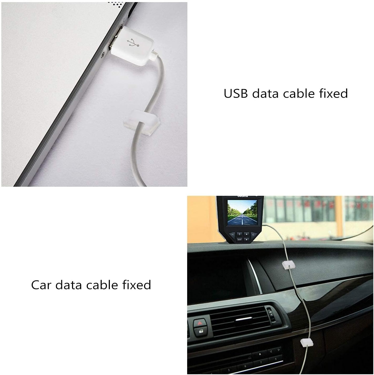 80 PCS Light Strip Mounting Clips White Self Adhesive Led Light Fasteners Mounting Holder Cable Clamp Organizer for 10mm Light Strip (10 mm)