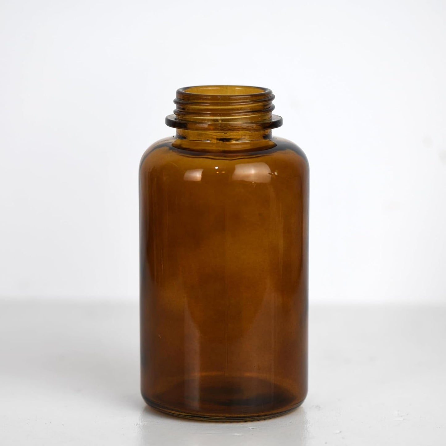 15 oz Amber Glass Foam soap Dispenser with Black Rust-Proof Foam Pump, refillable Thick Glass Foam soap Dispenser for Kitchen and Bathroom (1, 15 oz)