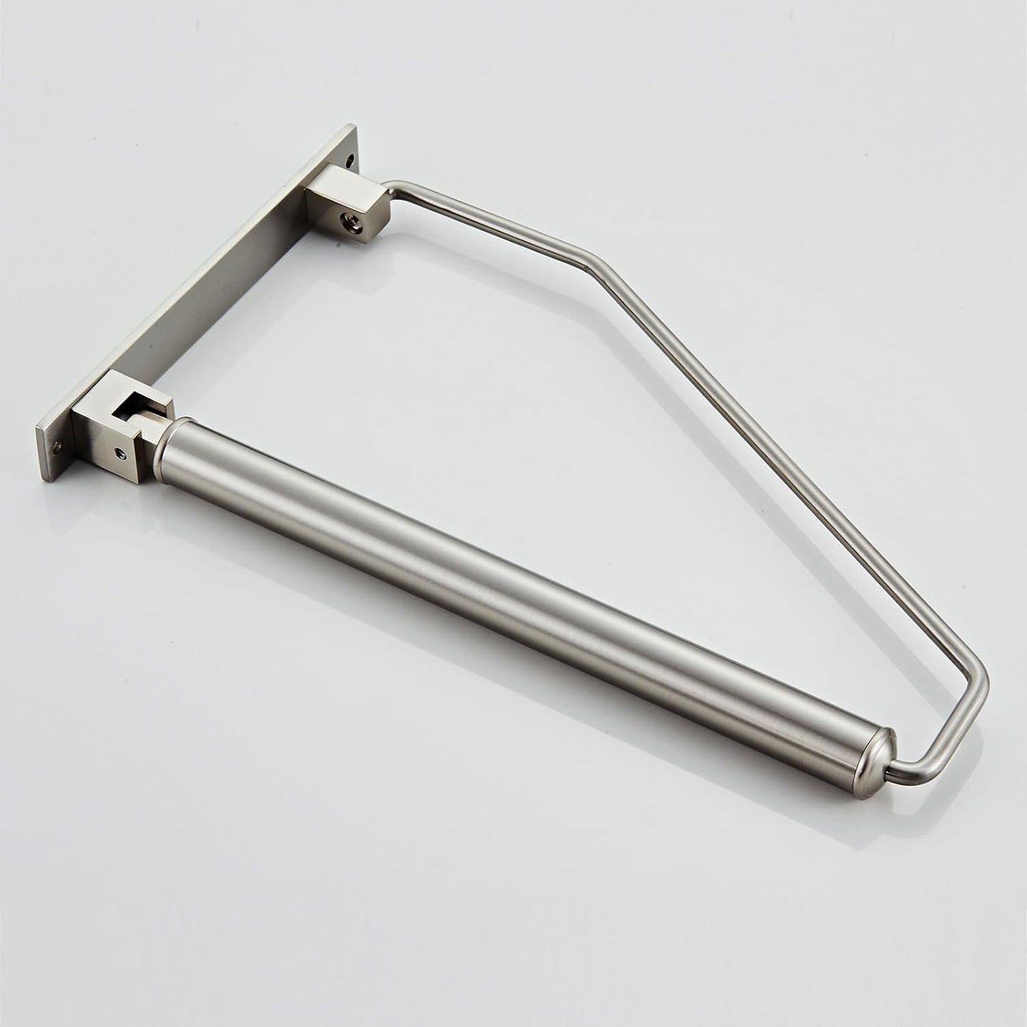 Folding Wall Mounted Clothes Hanger Rack Clothes Hook Solid Brass with Swing Arm Holder Clothing Hanging System Closet Storage Organizer Heavy Duty Drying Rack Wall Mount,Brushed Nickel