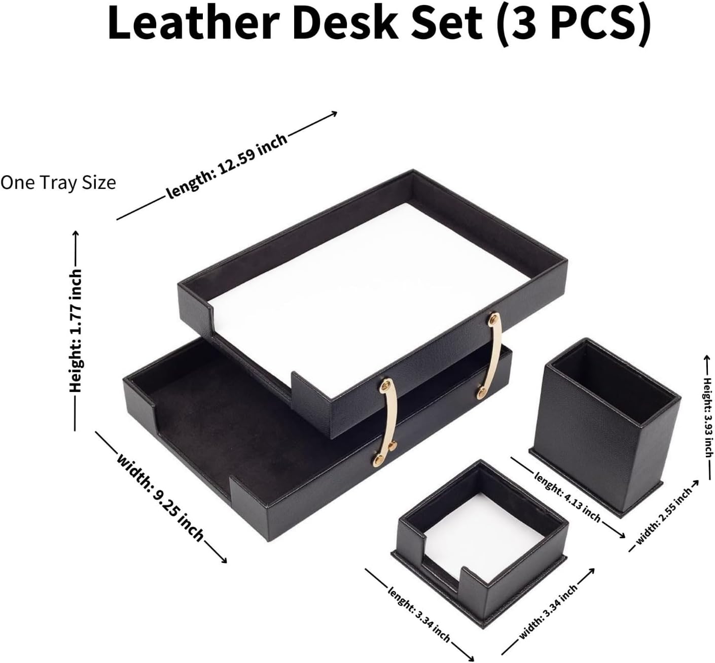 MOOGCO Bonded Set Luxury Leather Desk Pad & Desk Organization Essentials Desk Organizer Leather Desk Organizer (Turquoise)