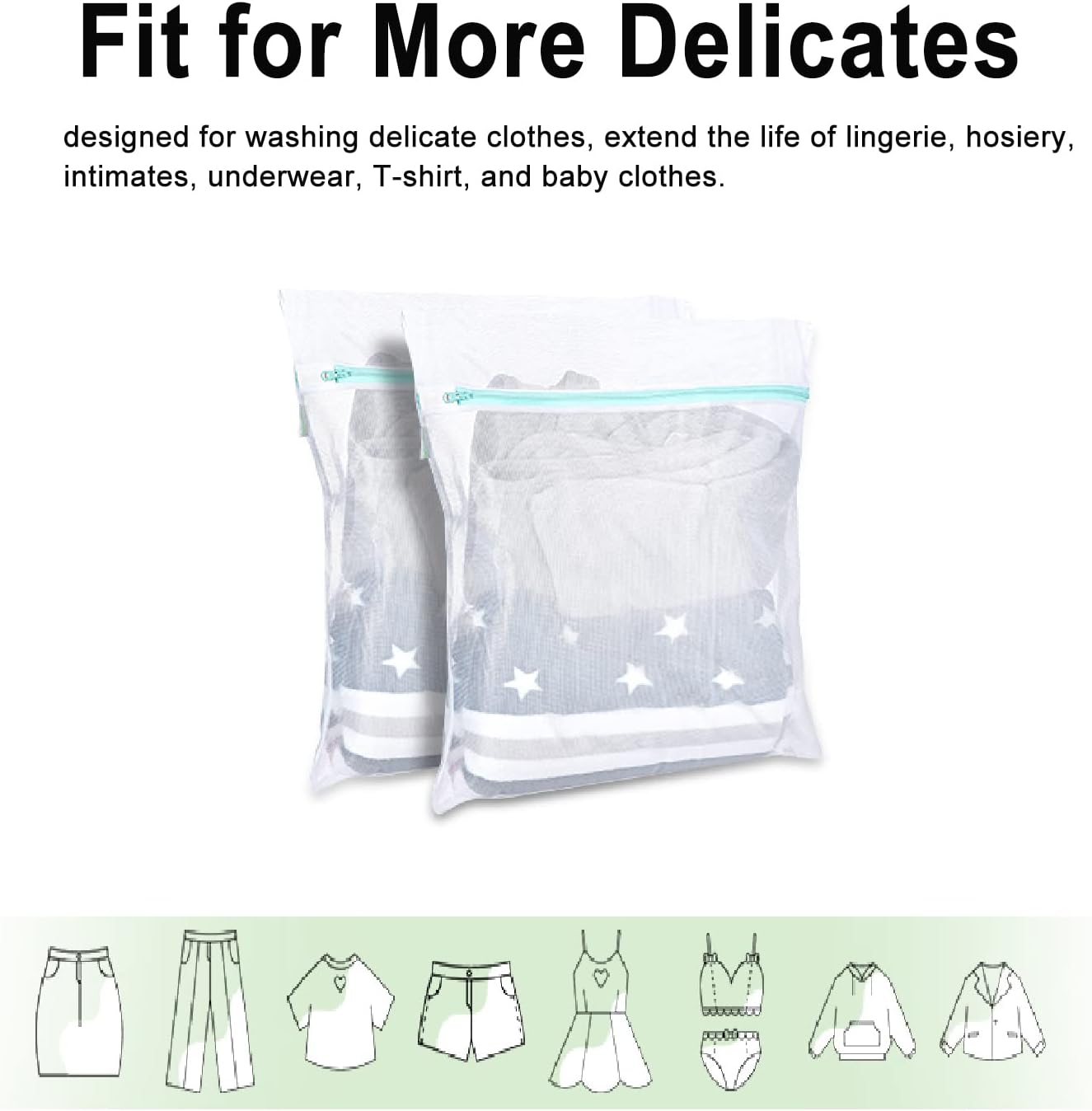 OTraki Mesh Washing Bags for Laundry 16x20 Inch Medium Mesh Bag Laundry Washer Delicates Lingerie Wash Machine Net Zipper Bag Heavy Duty Home Dorm Hotel Travel Storage Organizer, White