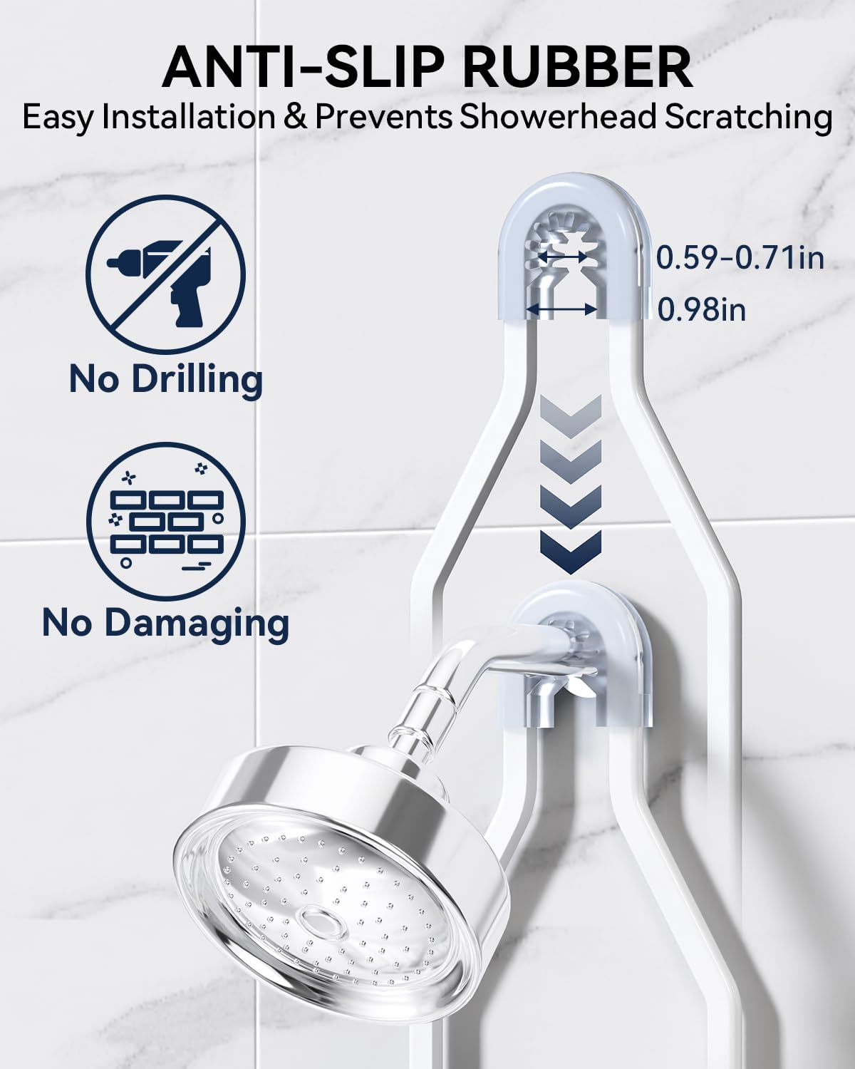 YASONIC Shower Caddy Hanging, Never Rust Shower Organizer Hanging, Aluminum Shower Racks for Inside Shower with Hooks for Razor, Bathroom Organizers and Storage with Soap Holder, White