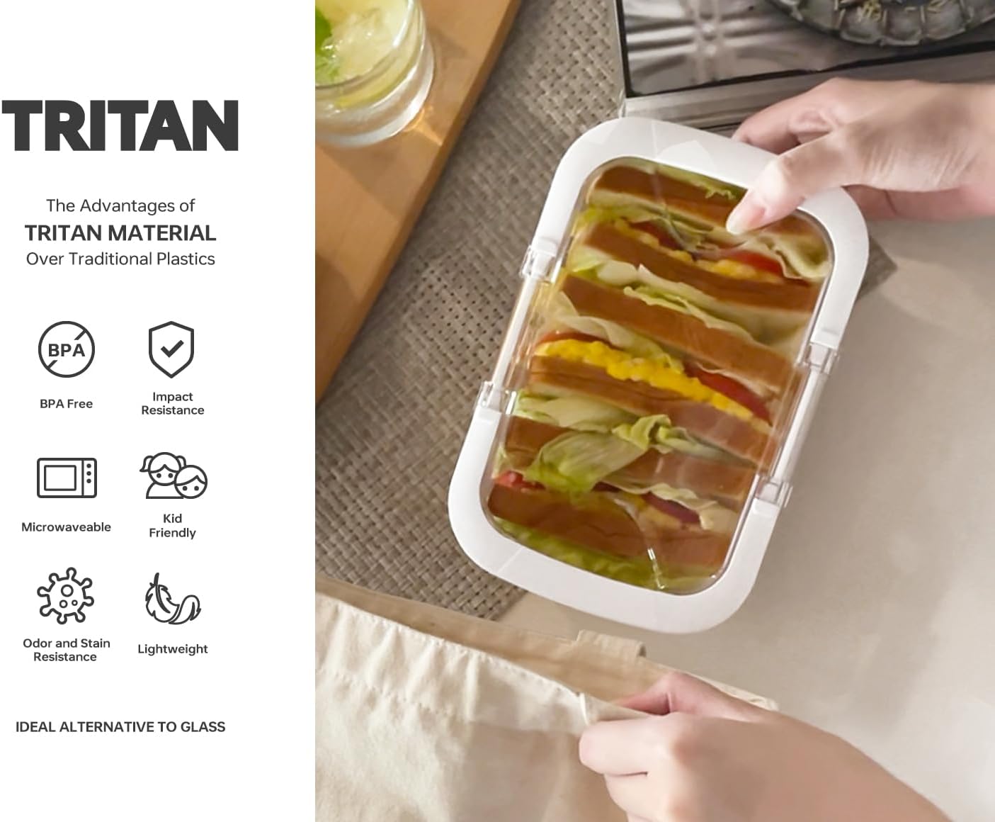 Felli Duo Loc Tritan Meal Prep Containers Microwave Safe BPA FREE, Leak Proof Lunchable Container for Leftovers Kitchen Fridge Freezer, Reusable Plastic On the Go Lunch Travel Box (Beginner 3pk)