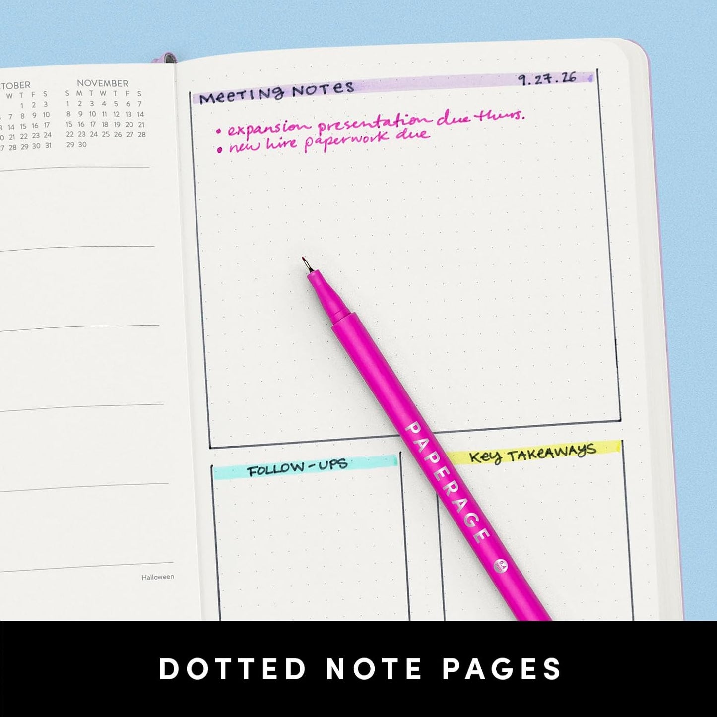 PAPERAGE 2026 Weekly & Monthly Planner, 12 Months (January 2026 - December 2026), 5.6 in x 8 in, Hardcover 2026 Planner with Weekly & Monthly Spreads, Note Pages, Stickers & Back Pocket – Navy