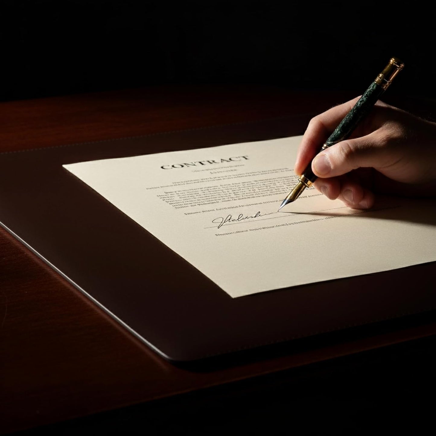 Dacasso Classic Leather Mat Desk pad, 34" x 20", Chocolate Brown