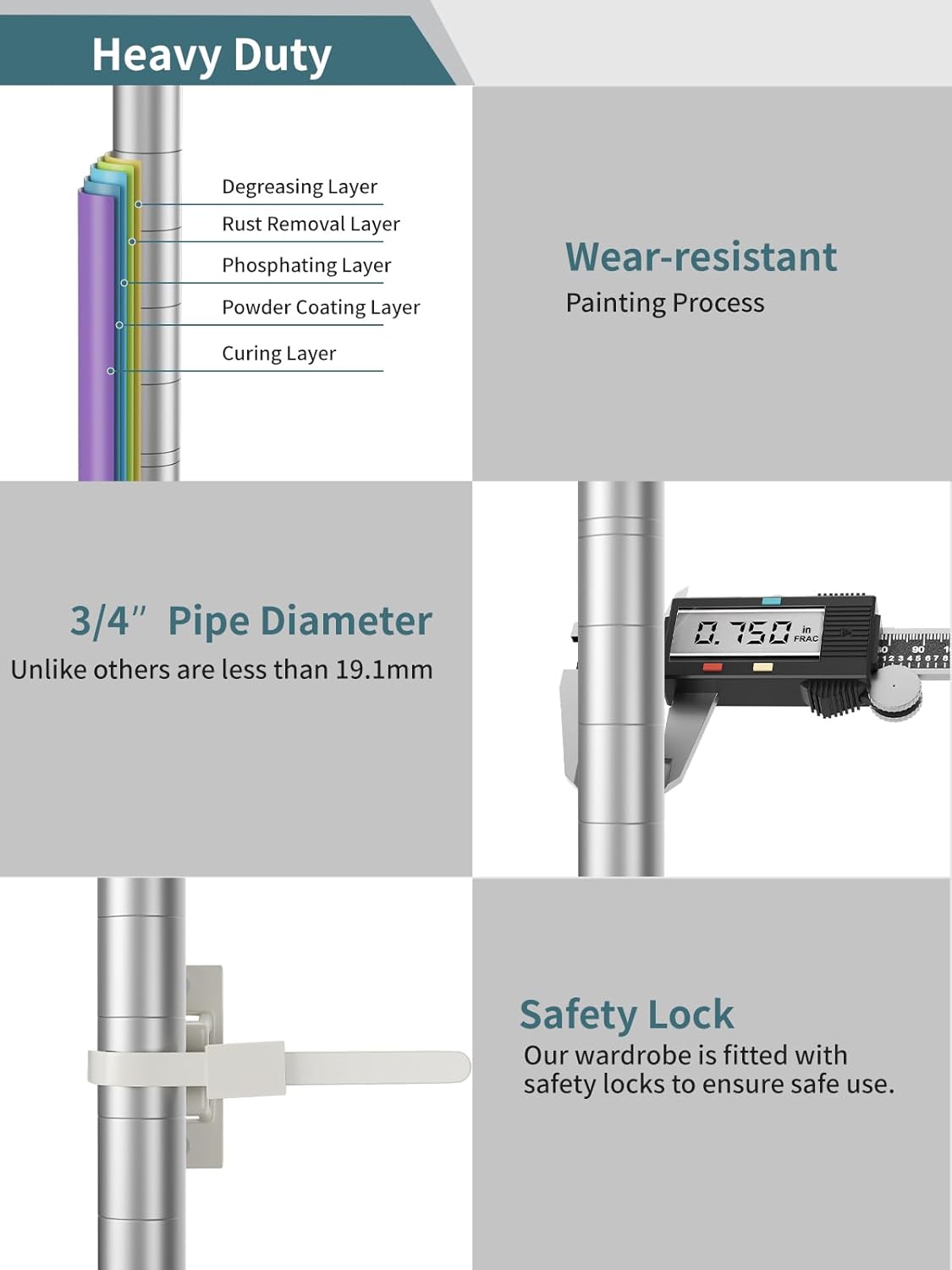 SINGAYE 5 Tier Storage Garage Shelving Units Heavy Duty Wire Shelves Pantry Metal for Pantry Closet Kitchen Laundry Bathroom Organizers Shelf Home Shorage Gray