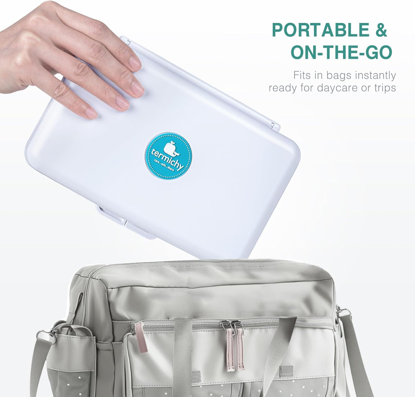 Termichy Travel Bottle Cleaning Kit: Portable Drying Rack & Brush Set for Working Moms - Compact Baby Essentials for Hotel & Camping