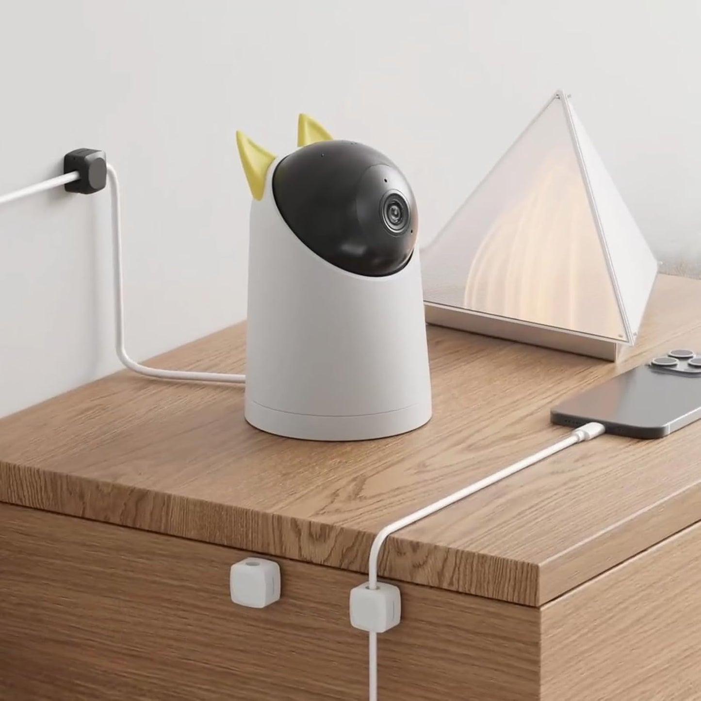 8 Pack Cord Organizer Holder, Rotatable Cable Clips, Spring Cord Holder for Nightstand Adhesive Cable Organizer, Cable Management Clips Charging Cord Organizer for Desk Office Car Wall