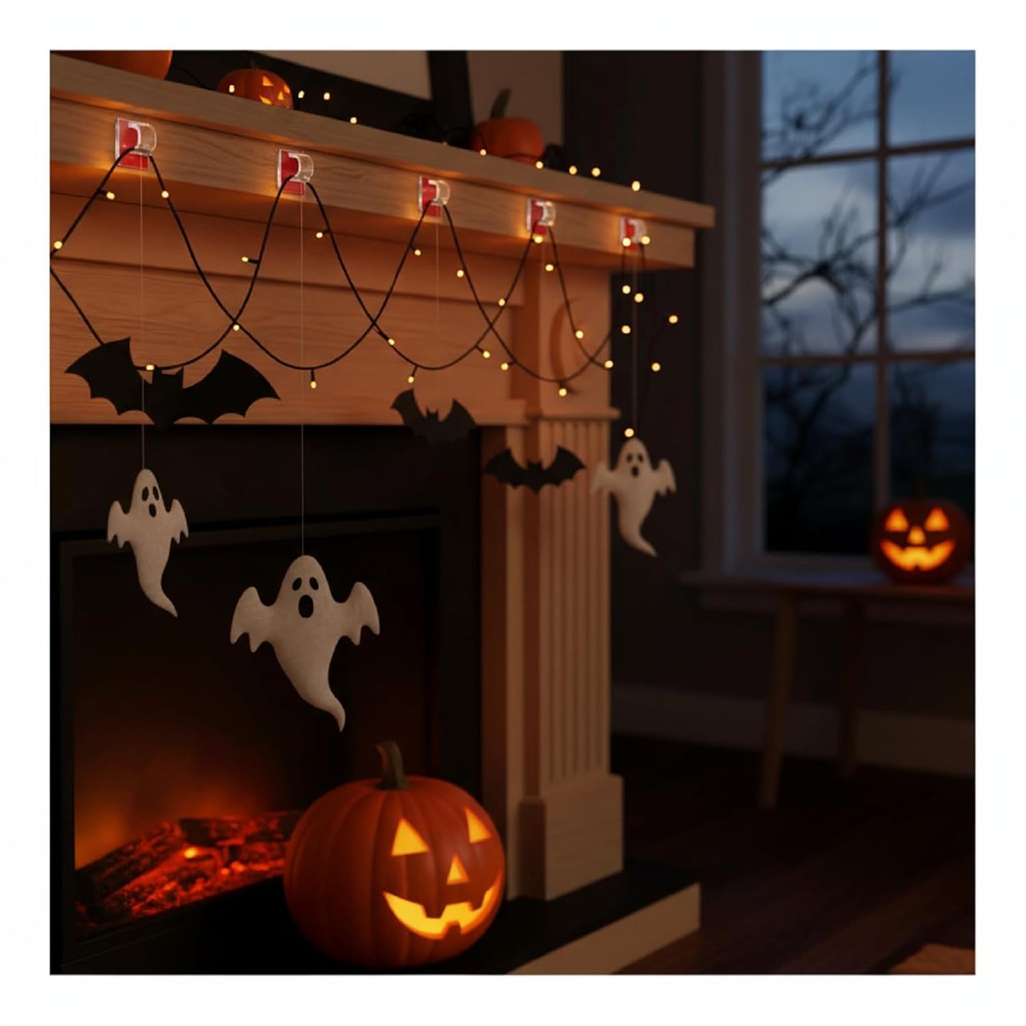 Blulu 100 Pcs Adhesive Cable Clips Bulk Wire Holder for Cord Organizer Clips Cable Management Outdoor Light Hooks for Christmas Wall String Lights Fairy Lights