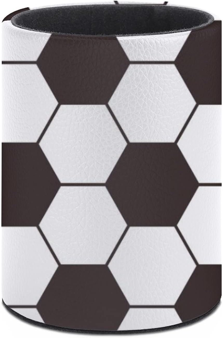 Soccer Ball Pen Holder Pencil Organizer Cute Pencil Cup Desk Decor Makeup Brush Holder Dice Cup PU Multifunctional Office Suppliesfor Home Classroom School