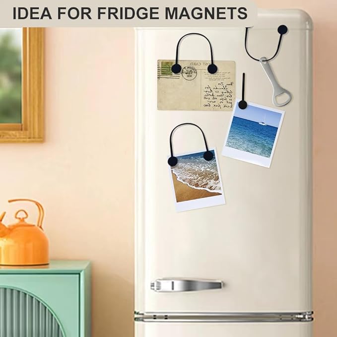 Kanemc 7.9'' Long Magnetic Cord Tie With Labels, Cable Straps Twist Ties Wire Tags Silicone Cord Wrap For HDMI Ethernet Cable Laptop Phone Charging Cords Kitchen Appliances Organization (10Pcs-Black)