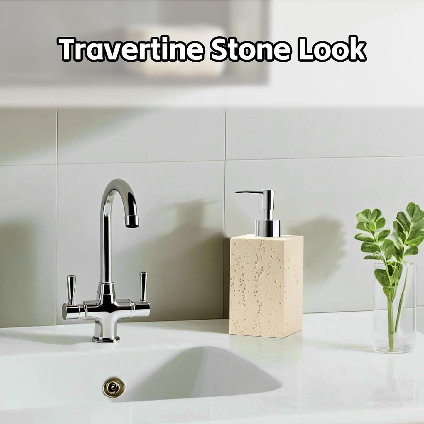 Soap Dispenser 420ML 14OZ, 2pcs Luxurious Hand Dish Soap Dispenser Set, Refillable Lotion Bottle with Rustproof Pump for Bathroom Countertop Kitchen Sink (Yellow)