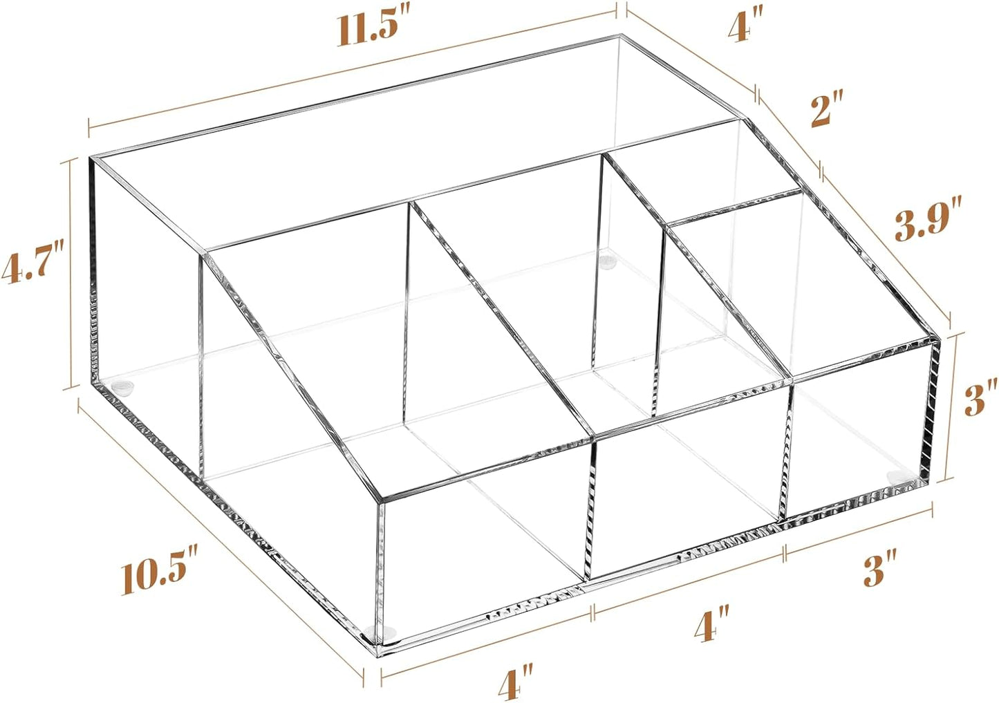 BEYGORM Acrylic Coffee Bar Station Organizer for Countertop,Office Breakroom Clear Snack Tea Storage Accessories Holder for Kcup Pod Condiment Cup Sugar Creamer Syrup, Coffee Gift for Coffee Lovers