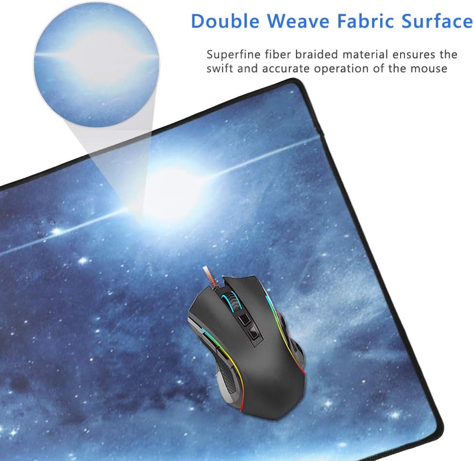 XXL Professional Large Mouse Pad & Computer Game Mouse Mat (35.4x15.7x0.1IN, 90x40 Space)