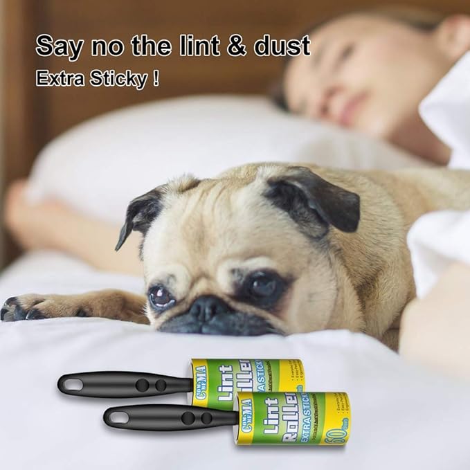 Lint Rollers for Pet & Clothes, Extra Sticky, 3 Handles with 6 Refills, 360 Total Sheets, Lint Roller Set Brush for Dog & Cat Hair Removal, Furniture