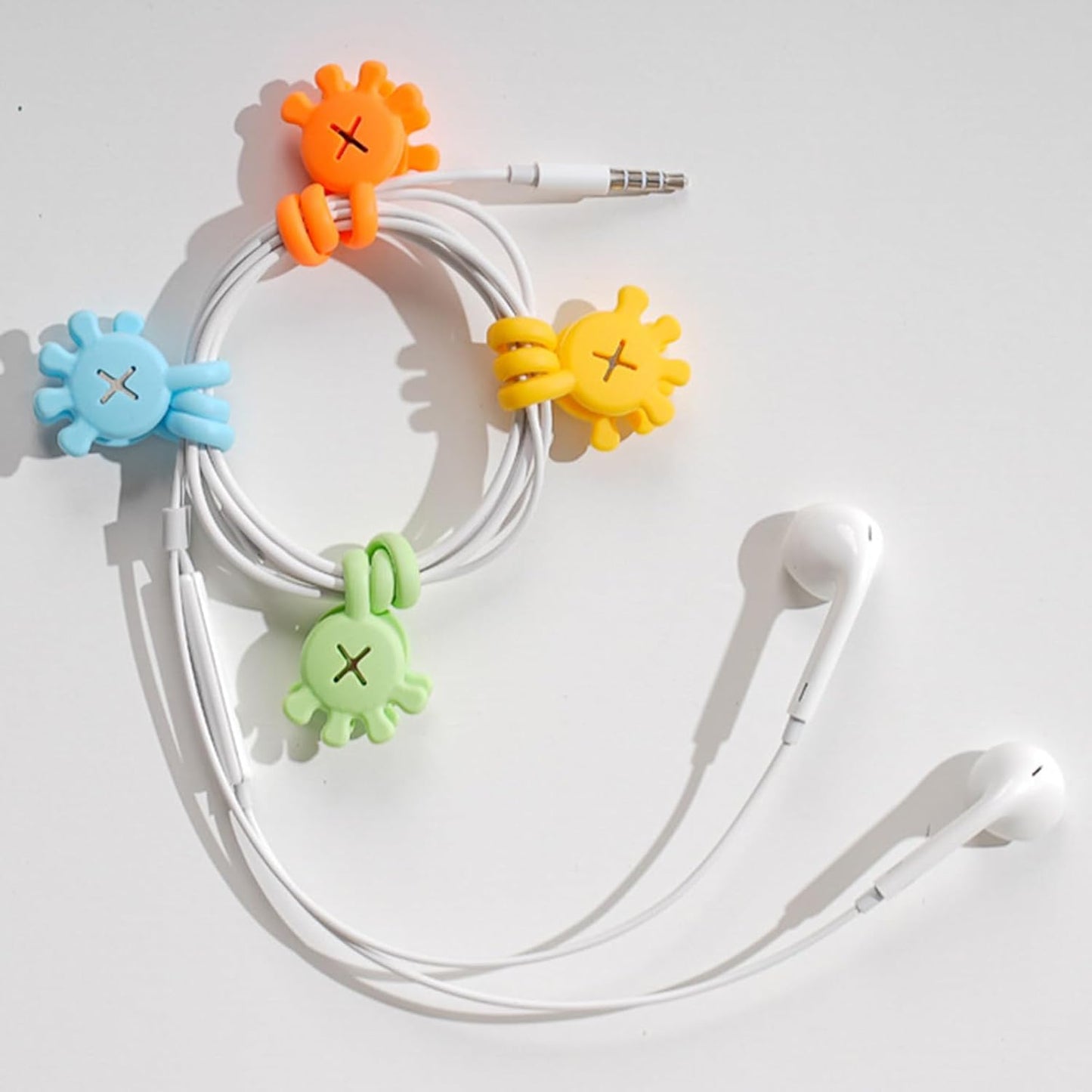 10Pcs Cable Ties Clips Cord Organiser Clip Reusable Silicone Organisers Bookmarks Fridge Magnet