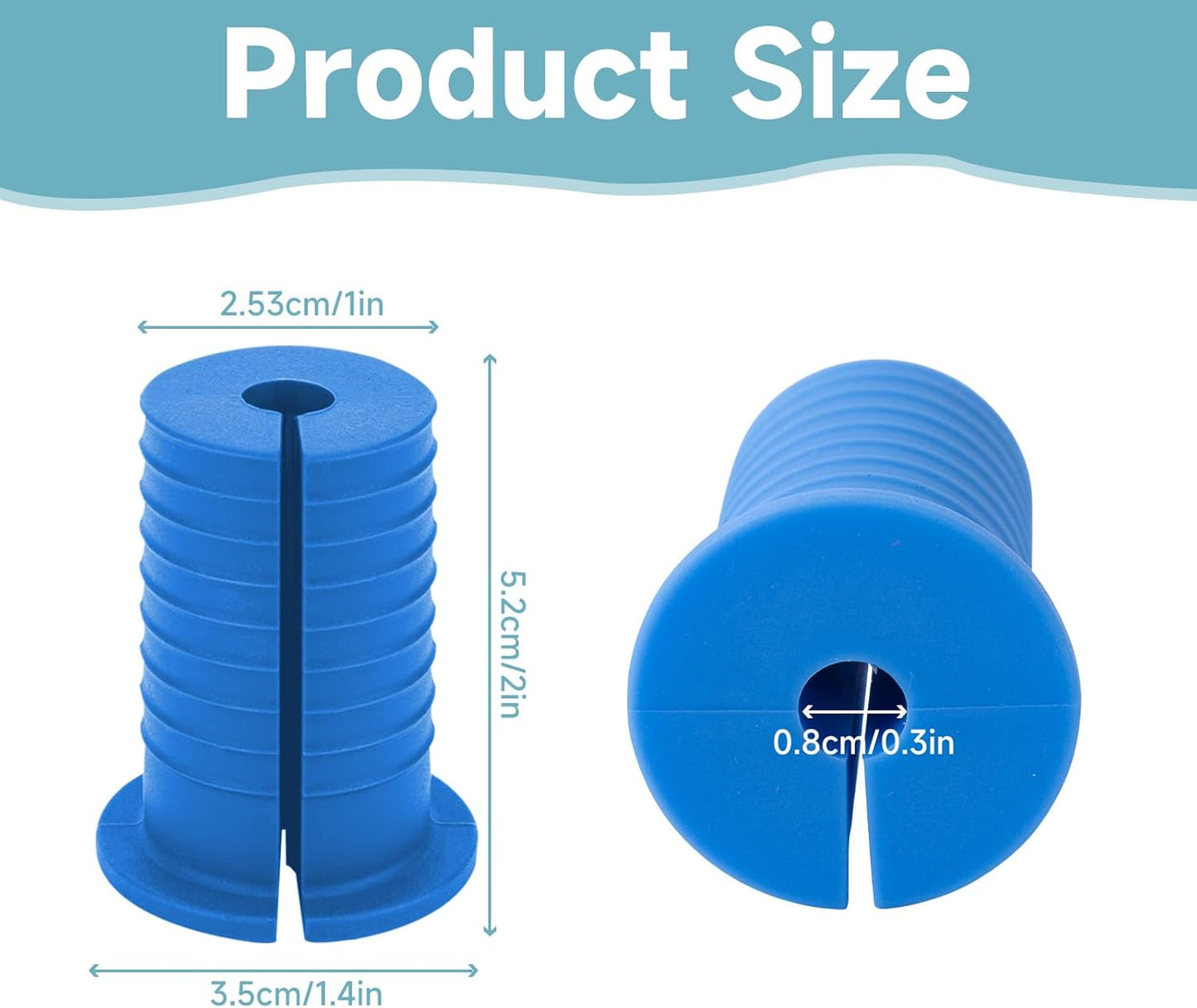 2 Pcs Starlink Cable Routing Kit for 1 Inch Wall Hole, Blue Silicone Wall Grommet for Ethernet Cable, Perforated Cable Punch Grommet, Starlink Accessories