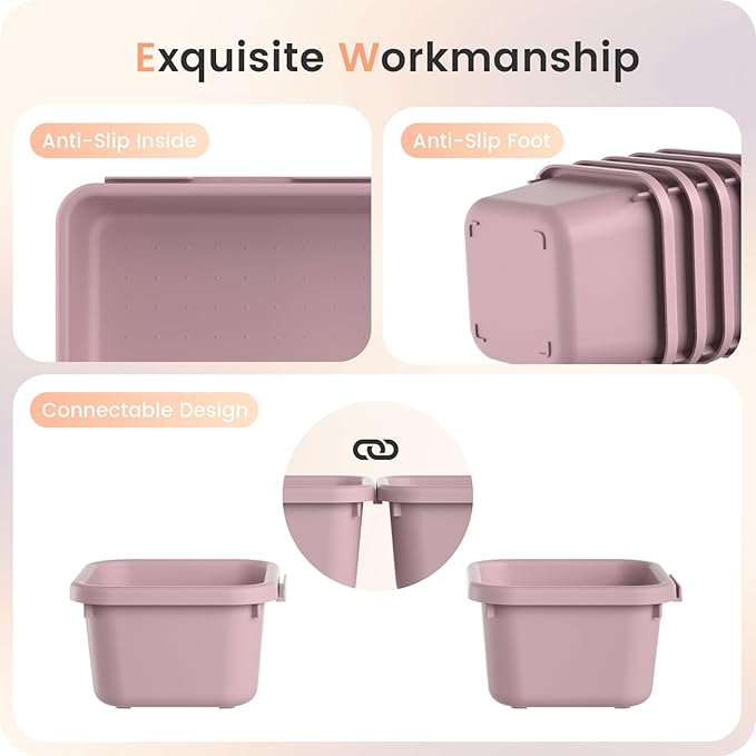 A-LuGei ใ๐ฎ๐ด๐ฃ๐๐ฆใ ใ๐ฑ๐ฆ๐ถ๐๐ฒใ Purple Drawer Organizer, Makeup organizer, ใHolds 177 Itemsใ Bathroom Organizers and Storage, Plastic Desk Organizer Divider, Organizer Bins for Office Vanity