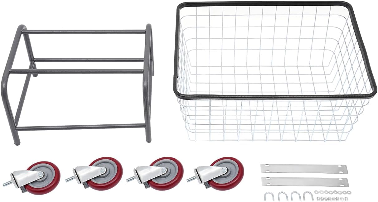 Wire Laundry Cart with Wheels,Commercial Wire Laundry Basket Cart,Heavy Duty Rolling Wire Laundry Cart for Laundry Clothes Storage (Type 2)