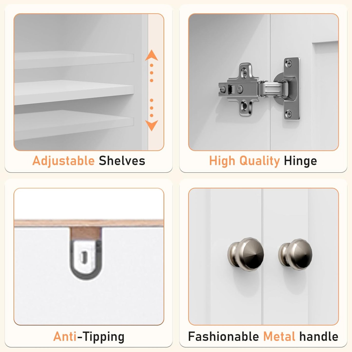 Over The Toilet Storage Cabinet, Behind Toilet Bathroom Organizer with Adjustable Shelves, Above Toilet Organizers with Barn Door, Space Saver for Restroom, Bathroom, Laundry