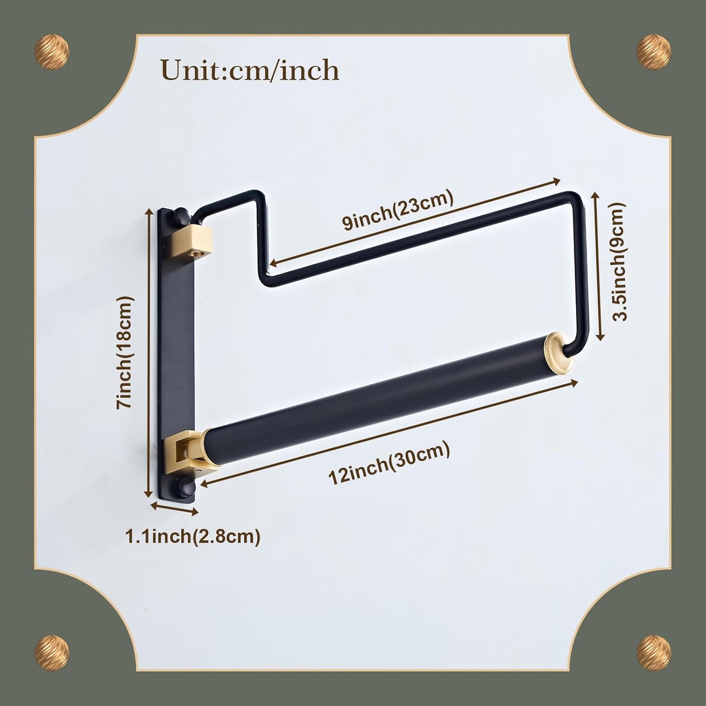 NEWRAIN Clothes Drying Rack, Laundry Racks for Drying Clothes, Wall Mounted Swing Arm Clothes Hanger for Laundry Room, Garage, Indoor & Outdoor Use,Black