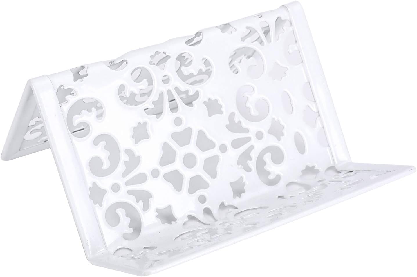 EasyPAG Desk Organizers and Accessories 5 Pieces Office Supplies Set - 2 Tier Paper Tray, Pencil Organizer for Desk, Mail Sorter Countertop, Business Card Holder and Sticky Note Holder, White