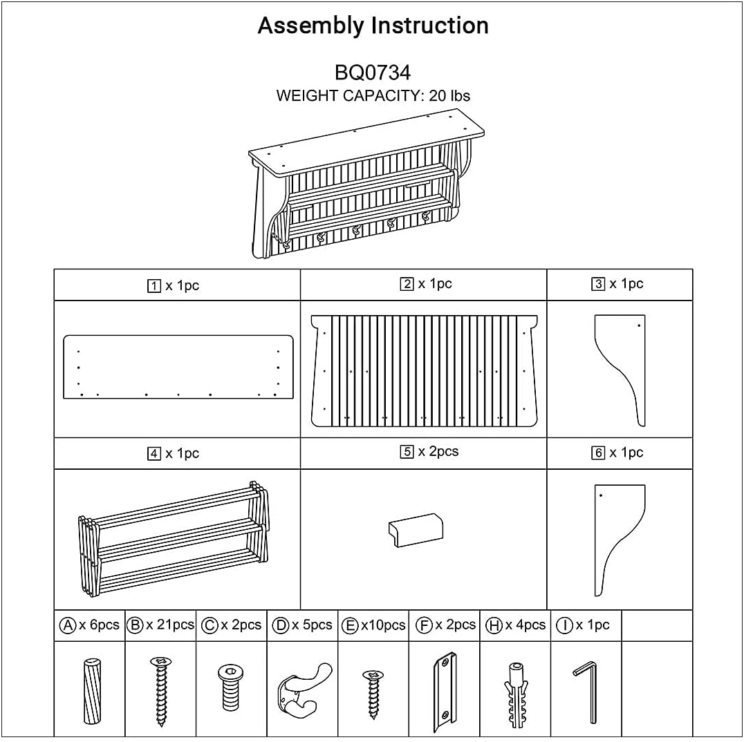 Danya B Accordion Clothes Drying Rack, Retractable, Wall Mounted Towel Rack and Hooks for Clothes and Towels for use in Laundry Room or Garage (White)