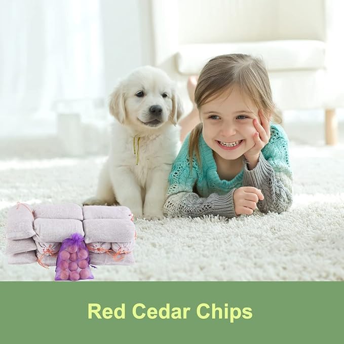 15 Cedar Chip Bags and 10 Cedar Balls for Clothes Storage