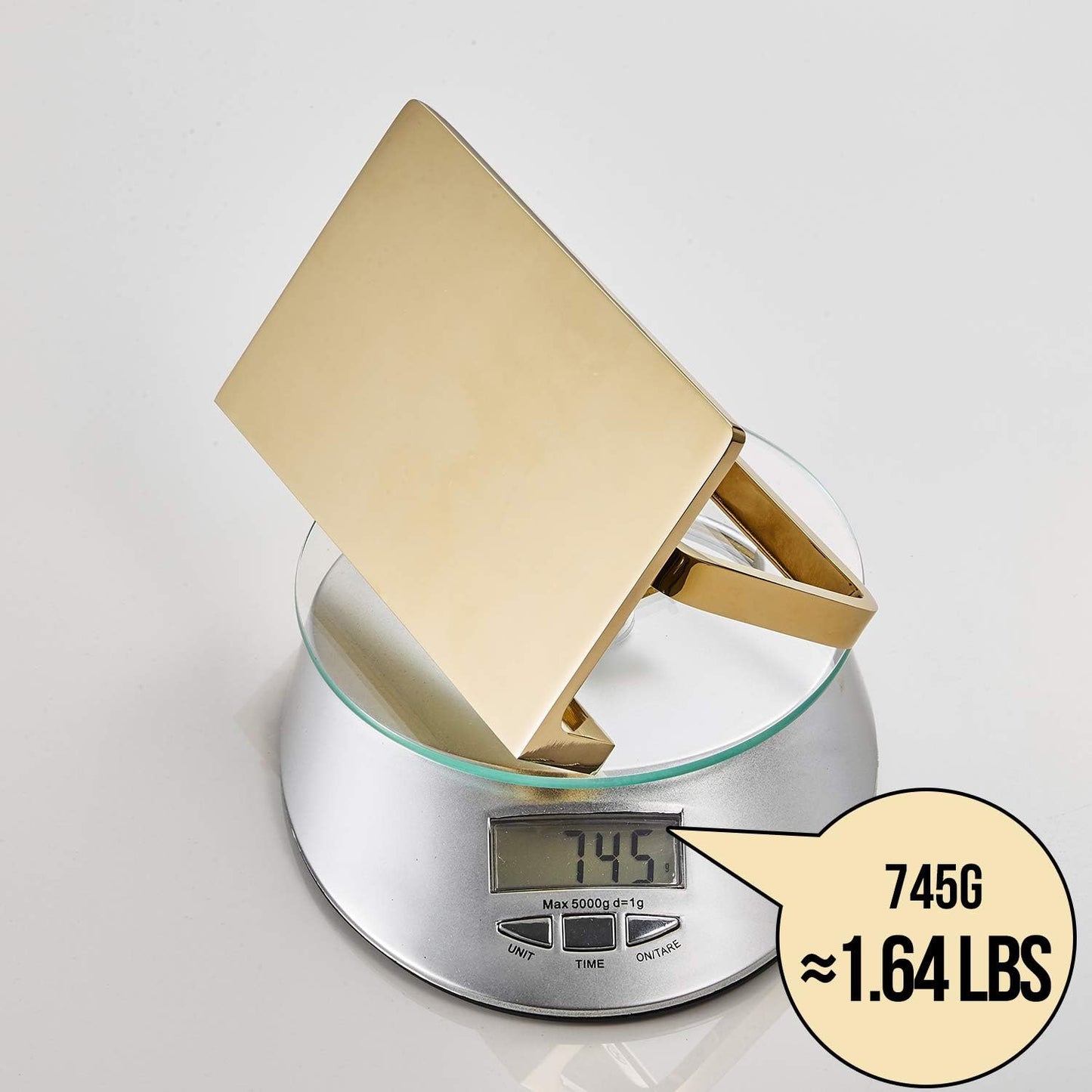 Toilet Paper Holder for Bathroom Solid Brass and Superior Hotel Style Tissue Roll Holder with Cell Phone Storage Gold Finish